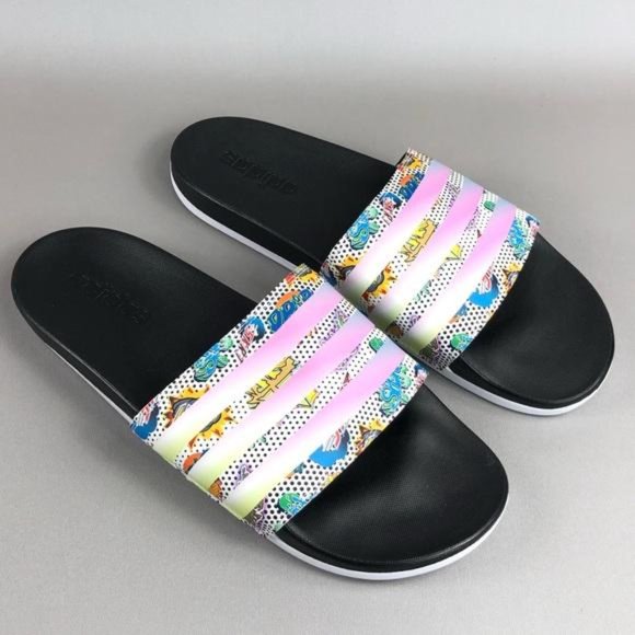New Adidas Men's Adilette Comfort Slides Sandals - Picture 2 of 6